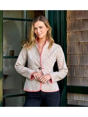 Trimdin Reversible Blazer Netherlands Coral Artisan Jacquard